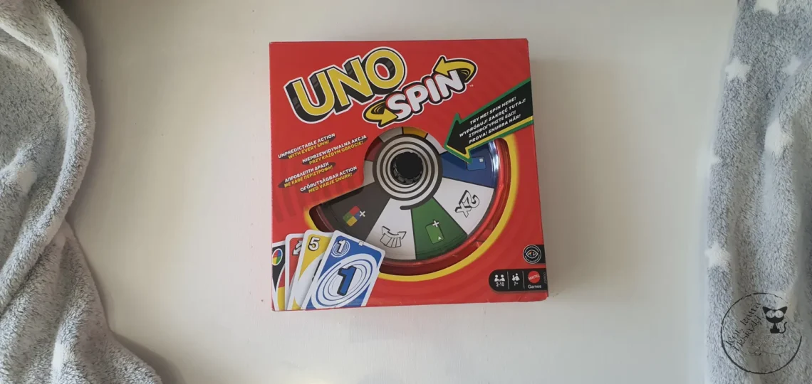 UNO Spin Gra karciana od Mattel Games - Kot, kawa i książki