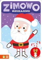 "Zimowo mikołajowo. Kolorowanki z naklejkami" - Opracowanie zbiorowe - okładka
