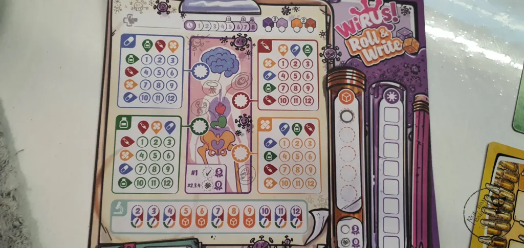 "Wirus! Roll & Write" - gra kościana od Muduko - Kot, kawa i książki