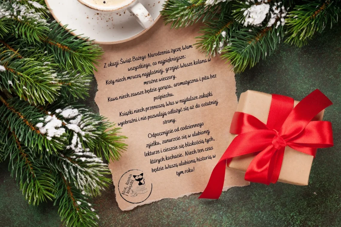 Magicznych Świąt w towarzystwie kota, kawy i książek
