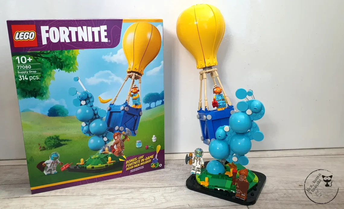 LEGO Fortnite 77080 "Zrzut zaopatrzenia" - Kot, kawa i książki
