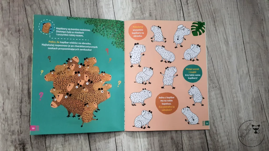 "Kapibara Barbara. Zwierzęta dżungli. Książka z aktywnościami" - Eliza Piotrowska - Kot, kawa i książki