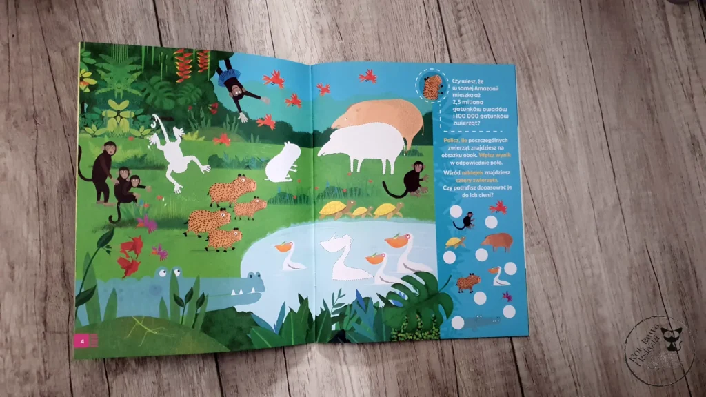 "Kapibara Barbara. Zwierzęta dżungli. Książka z aktywnościami" - Eliza Piotrowska - Kot, kawa i książki