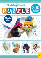 "Magia zimy. Naklejkowe puzzle" - Opracowanie zbiorowe - okładka