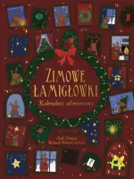 "Zimowe łamigłówki. Kalendarz adwentowy" -  Joel Jessup Galland, Richard Wolfrik - okładka